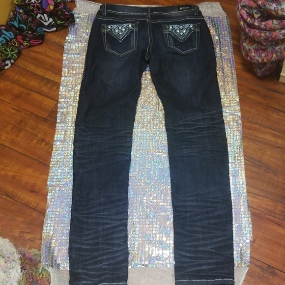 Rhinestone Blue Jeans - Picture 6 of 8